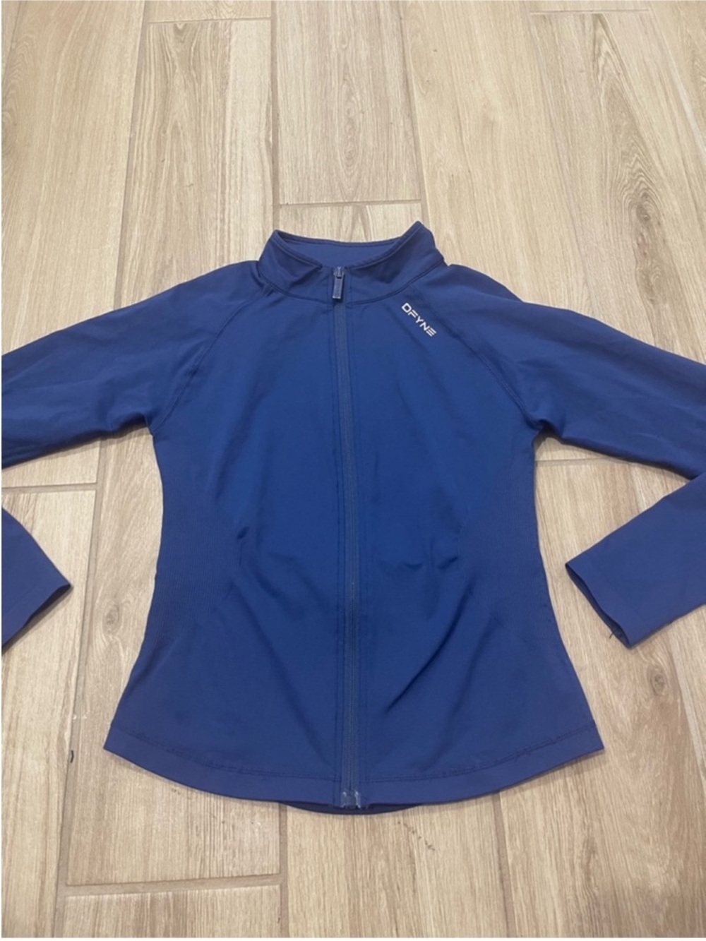 DFYNE Zippy Full Zip Longline Seamless Jacket Enchanted Blue Sz S - Picture 5 of 14